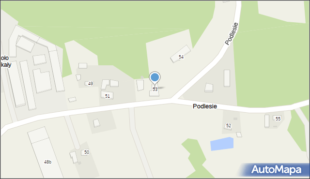 Podlesie, Podlesie, 53, mapa Podlesie