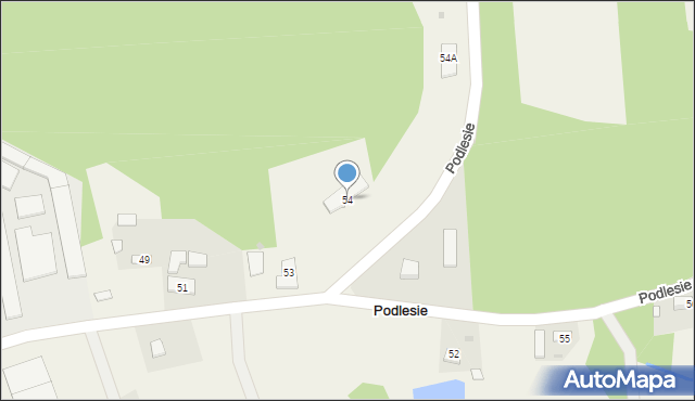 Podlesie, Podlesie, 54, mapa Podlesie