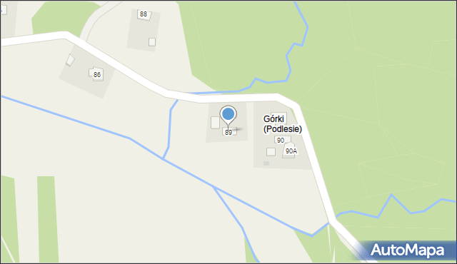 Podlesie, Podlesie, 89, mapa Podlesie