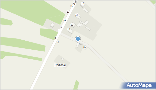 Podlesie, Podlesie, 15, mapa Podlesie