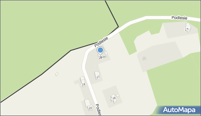 Podlesie, Podlesie, 18, mapa Podlesie