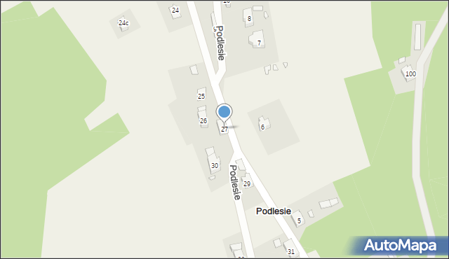 Podlesie, Podlesie, 27, mapa Podlesie