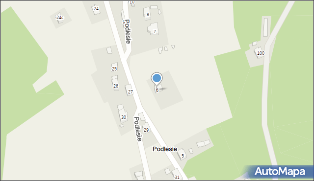 Podlesie, Podlesie, 6, mapa Podlesie