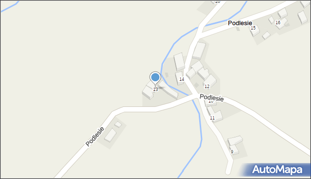 Podlesie, Podlesie, 13, mapa Podlesie