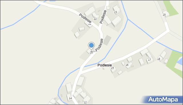 Podlesie, Podlesie, 20, mapa Podlesie