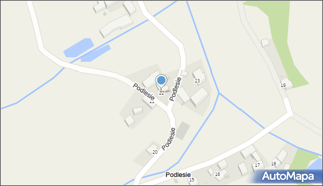 Podlesie, Podlesie, 22, mapa Podlesie