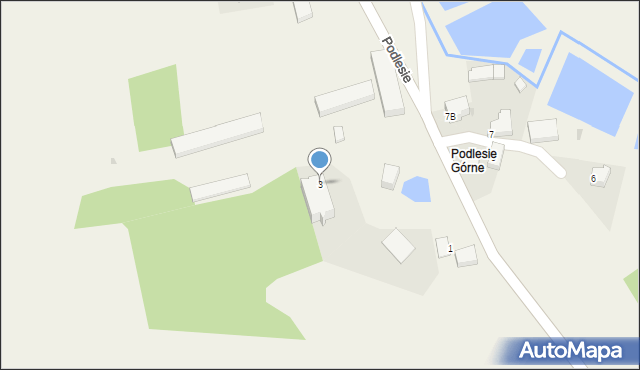 Podlesie, Podlesie, 3, mapa Podlesie