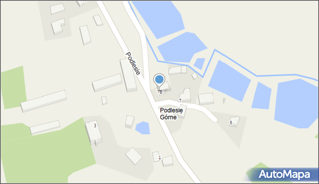 Podlesie, Podlesie, 7B, mapa Podlesie