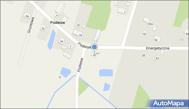 Podlesie, Podlesie, 1a, mapa Podlesie