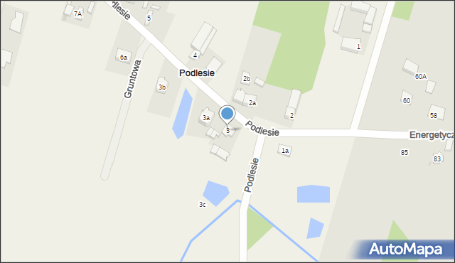 Podlesie, Podlesie, 3, mapa Podlesie