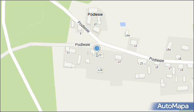 Podlesie, Podlesie, 12, mapa Podlesie