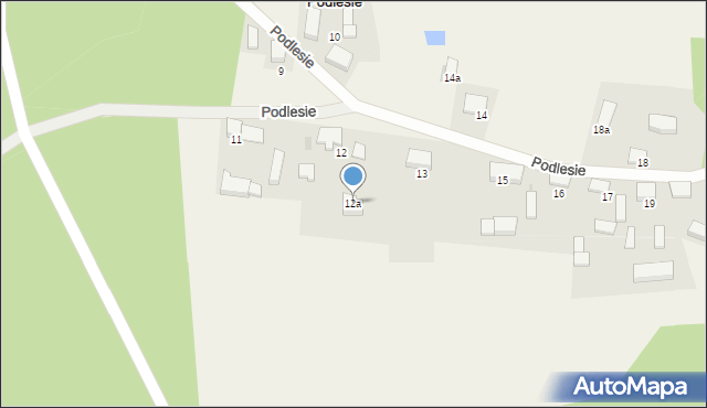 Podlesie, Podlesie, 12a, mapa Podlesie