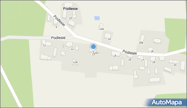 Podlesie, Podlesie, 13, mapa Podlesie