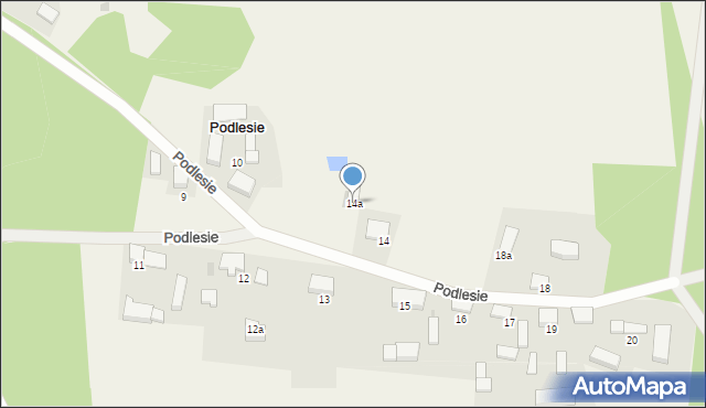 Podlesie, Podlesie, 14a, mapa Podlesie