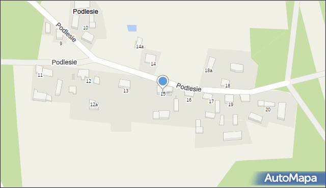 Podlesie, Podlesie, 15, mapa Podlesie