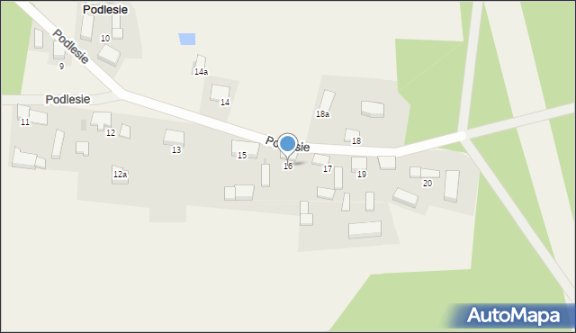 Podlesie, Podlesie, 16, mapa Podlesie