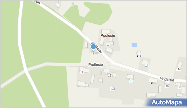 Podlesie, Podlesie, 9, mapa Podlesie