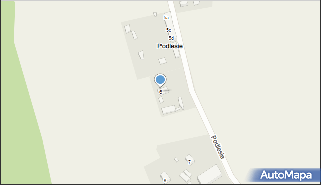 Podlesie, Podlesie, 6, mapa Podlesie