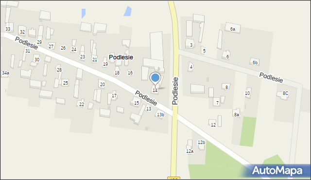 Podlesie, Podlesie, 14, mapa Podlesie