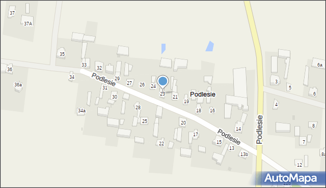 Podlesie, Podlesie, 23, mapa Podlesie