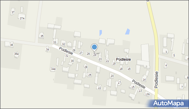 Podlesie, Podlesie, 24, mapa Podlesie