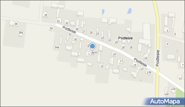 Podlesie, Podlesie, 25, mapa Podlesie