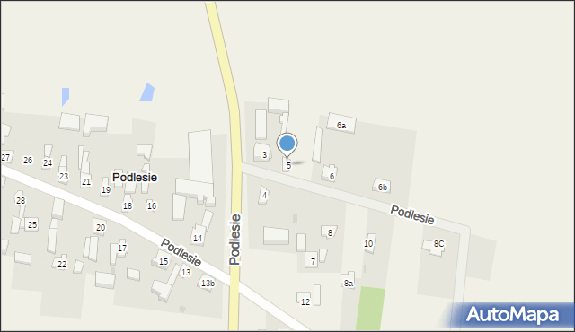 Podlesie, Podlesie, 5, mapa Podlesie