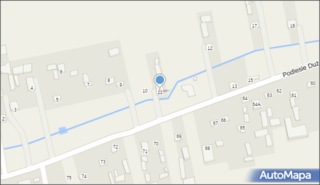 Podlesie Duże, Podlesie Duże, 11, mapa Podlesie Duże