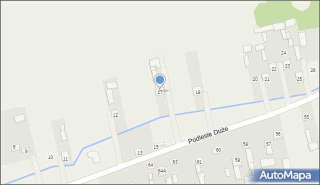 Podlesie Duże, Podlesie Duże, 17, mapa Podlesie Duże