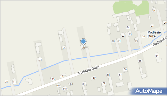 Podlesie Duże, Podlesie Duże, 18, mapa Podlesie Duże