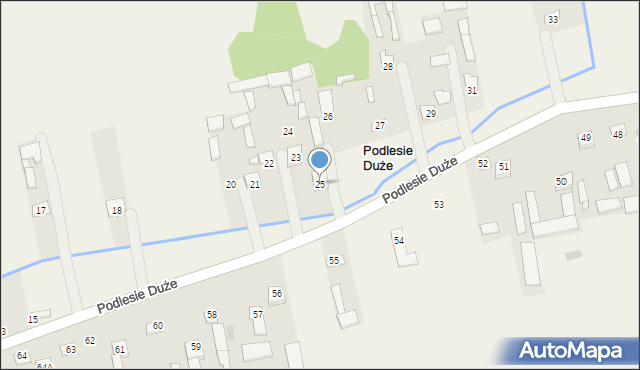 Podlesie Duże, Podlesie Duże, 25, mapa Podlesie Duże