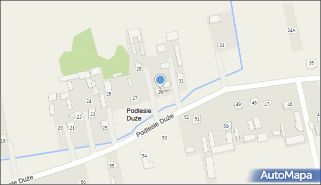 Podlesie Duże, Podlesie Duże, 29, mapa Podlesie Duże