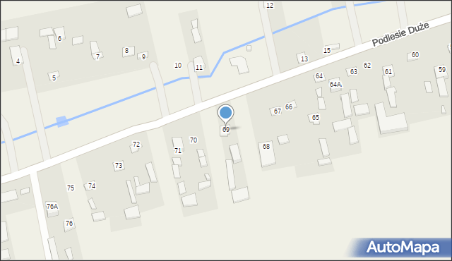 Podlesie Duże, Podlesie Duże, 69, mapa Podlesie Duże