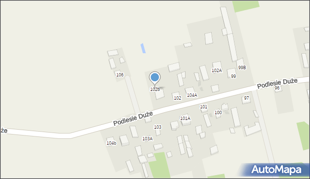Podlesie Duże, Podlesie Duże, 102b, mapa Podlesie Duże