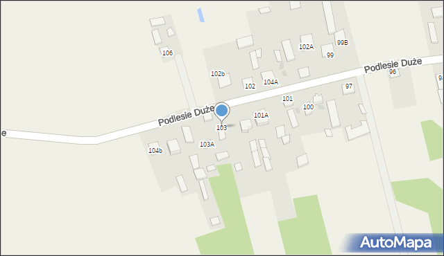 Podlesie Duże, Podlesie Duże, 103, mapa Podlesie Duże
