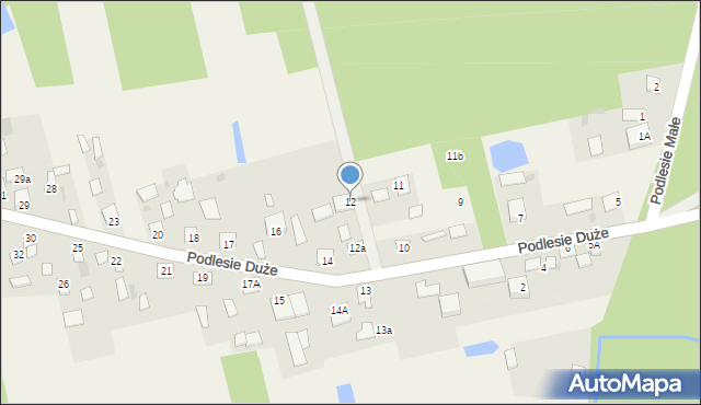 Podlesie Duże, Podlesie Duże, 12, mapa Podlesie Duże