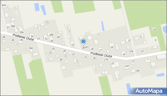 Podlesie Duże, Podlesie Duże, 20, mapa Podlesie Duże