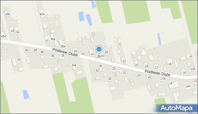 Podlesie Duże, Podlesie Duże, 29, mapa Podlesie Duże