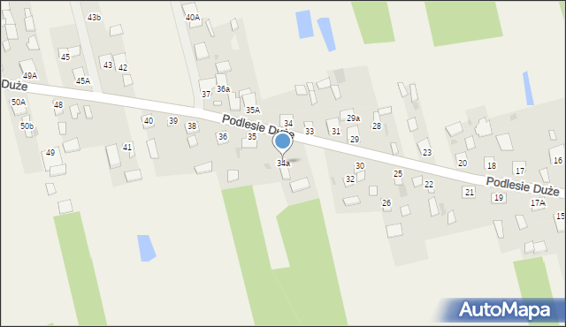 Podlesie Duże, Podlesie Duże, 34a, mapa Podlesie Duże