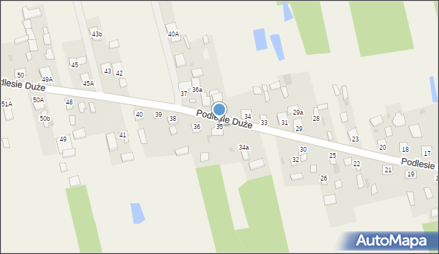 Podlesie Duże, Podlesie Duże, 35, mapa Podlesie Duże
