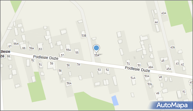 Podlesie Duże, Podlesie Duże, 53A, mapa Podlesie Duże