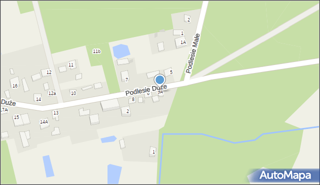 Podlesie Duże, Podlesie Duże, 5A, mapa Podlesie Duże