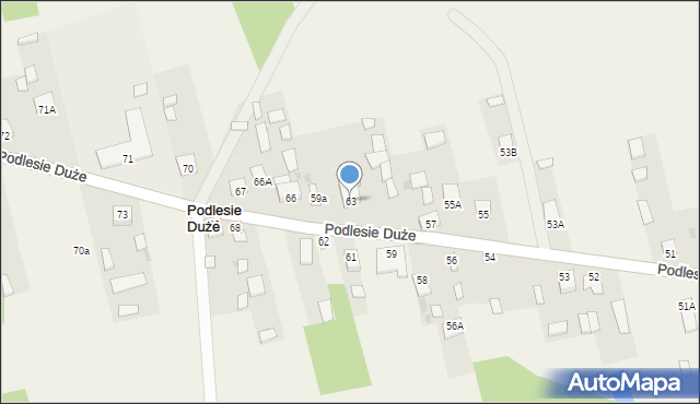 Podlesie Duże, Podlesie Duże, 63, mapa Podlesie Duże