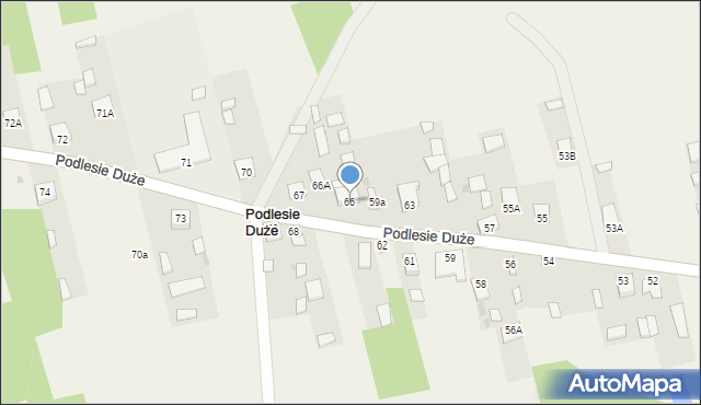 Podlesie Duże, Podlesie Duże, 66, mapa Podlesie Duże