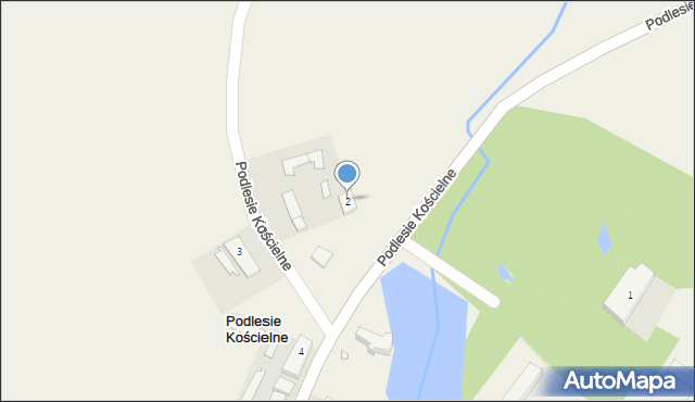 Podlesie Kościelne, Podlesie Kościelne, 2, mapa Podlesie Kościelne