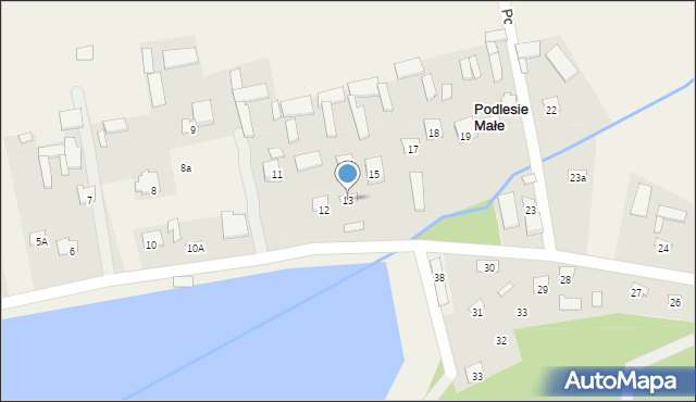 Podlesie Małe, Podlesie Małe, 13, mapa Podlesie Małe