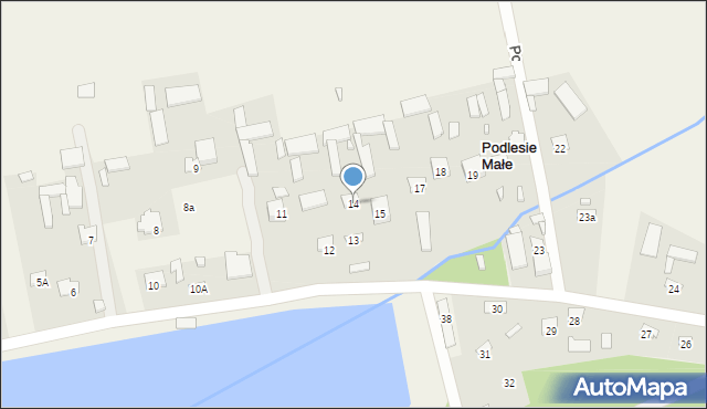 Podlesie Małe, Podlesie Małe, 14, mapa Podlesie Małe