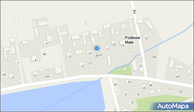 Podlesie Małe, Podlesie Małe, 15, mapa Podlesie Małe