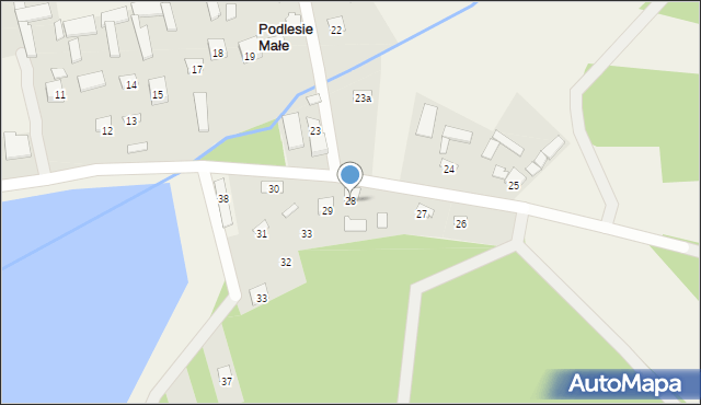 Podlesie Małe, Podlesie Małe, 28, mapa Podlesie Małe