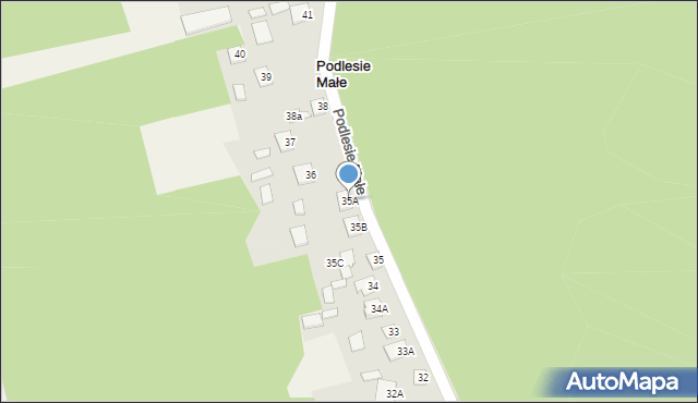 Podlesie Małe, Podlesie Małe, 35A, mapa Podlesie Małe